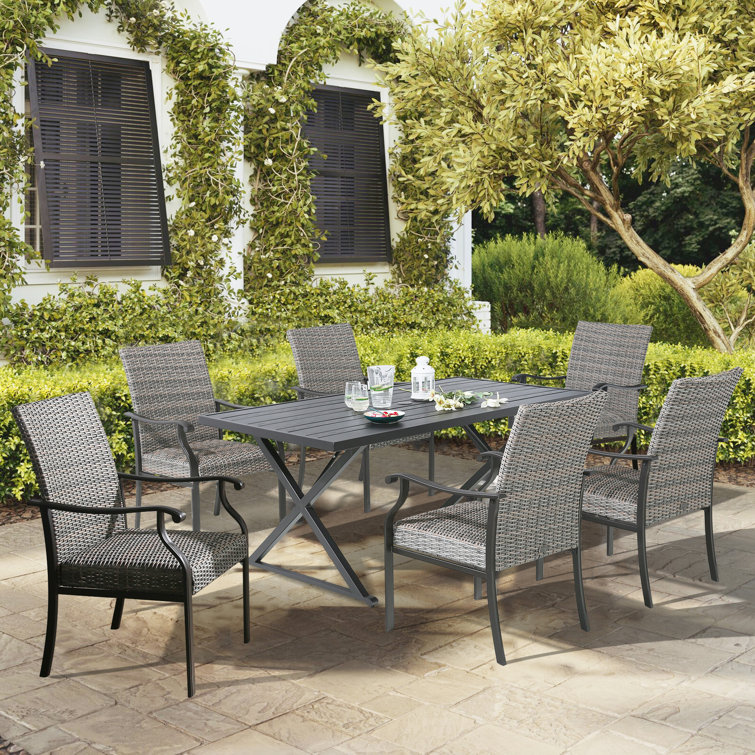 Wildon Home® Dejay 6 - Person Rectangular Outdoor Dining Set & Reviews ...